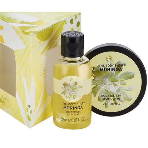 moringa gift set body shop.